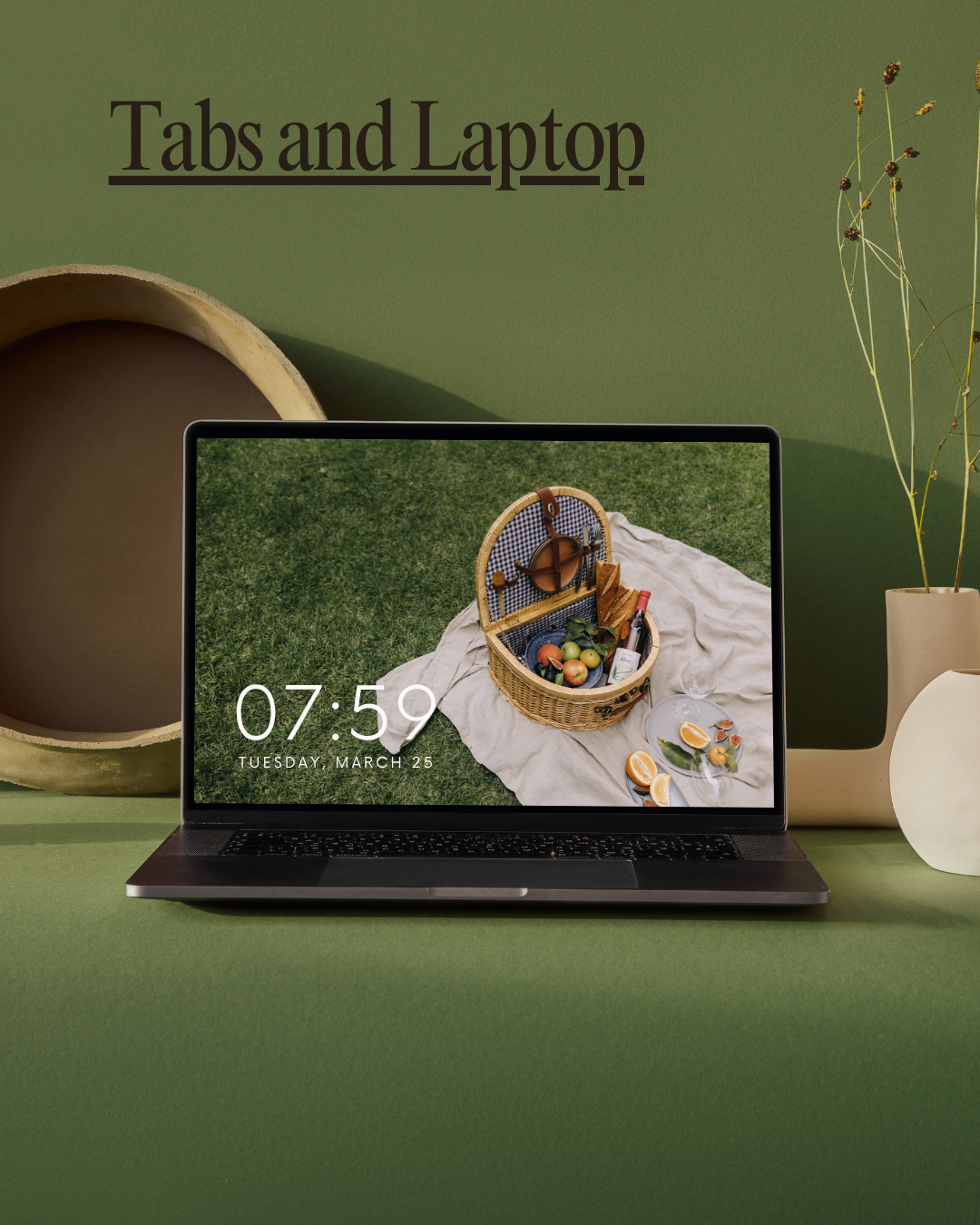 Tabs and Laptop